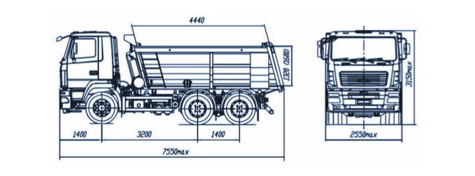 Самосвал МАЗ 6501w6, Самосвал МАЗ 6501 w6