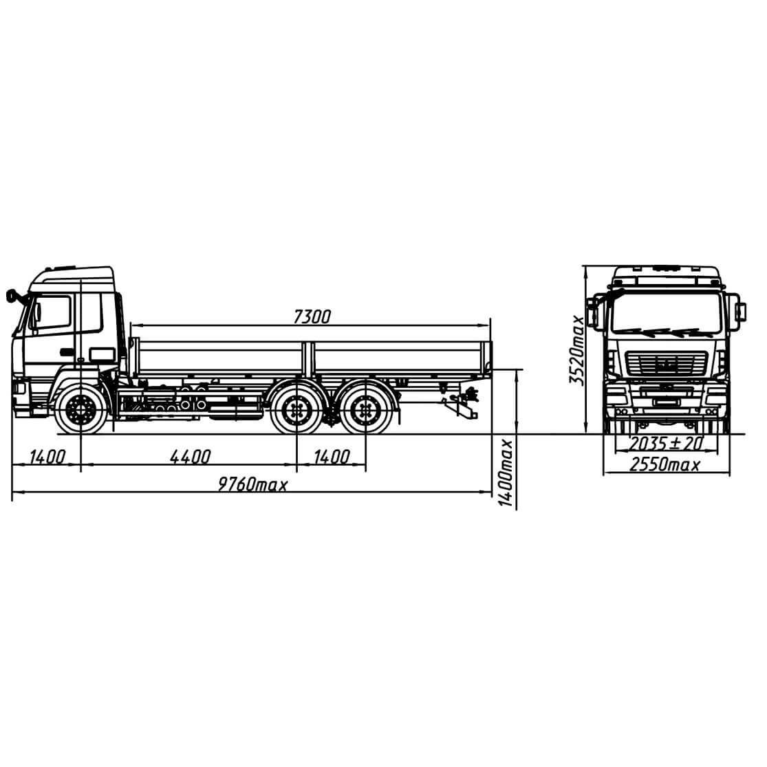 Бортовой МАЗ 6312С9-520-015