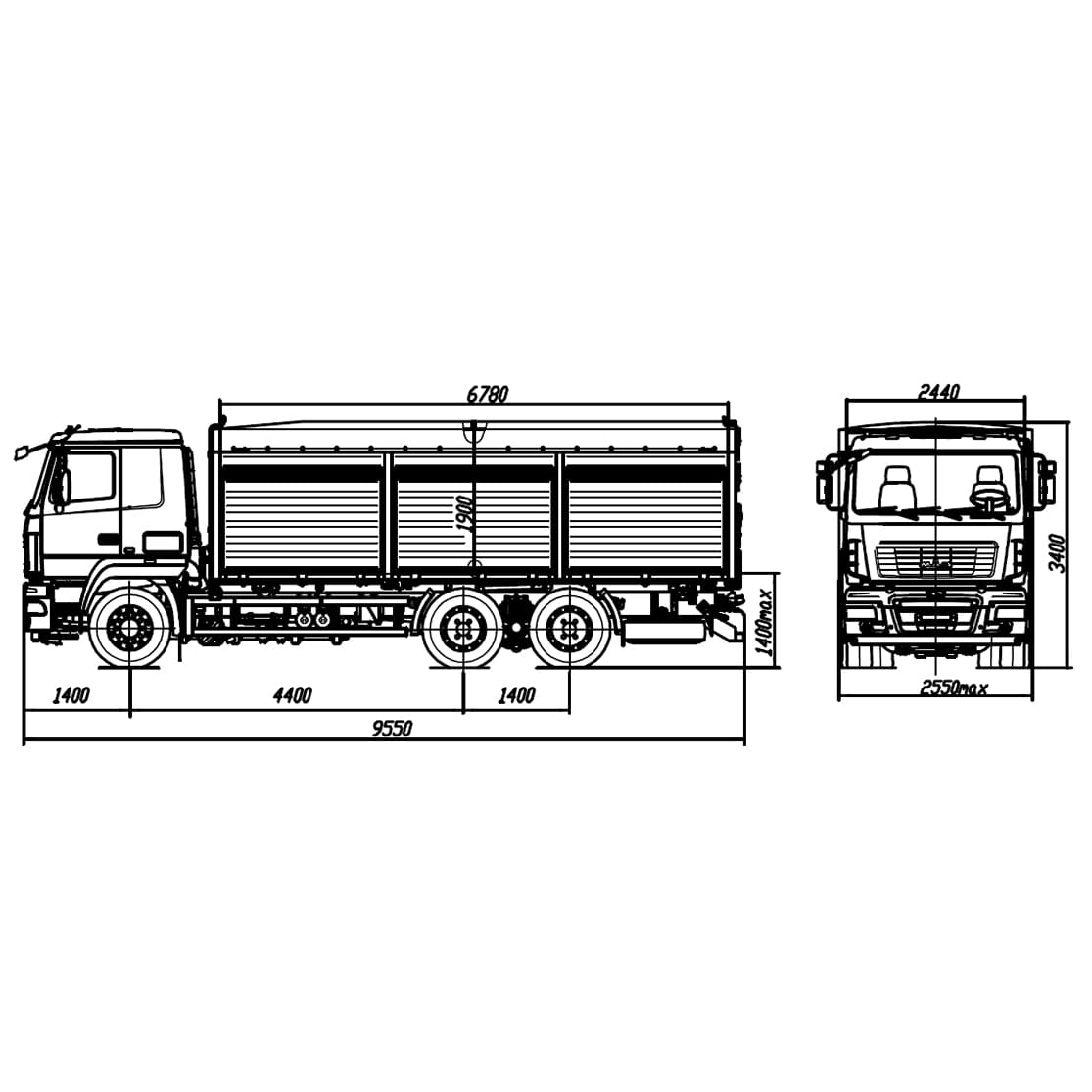 Маз 6303 чертеж